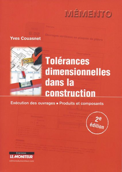 Couverture du livre « Tolérances dimensionnelles dans la construction »